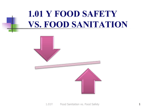 Food Safety vs. Sanitation
