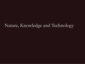 Nature, Knowledge and Technology