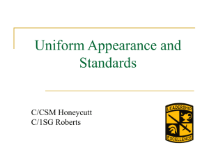 Uniform Appearance and Standards