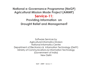 Integrated Agriculture Drought Management Information