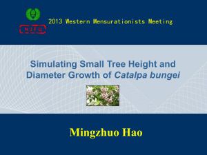 Simulating Small Tree Height and Diameter Growth of Catalpa bungei
