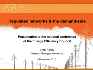AER Energy Efficiency Council presentation