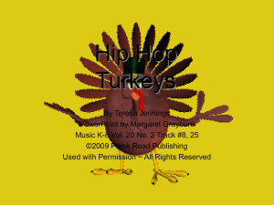 Hip Hop Turkeys by M.. - Bulletin Boards for the Music Classroom