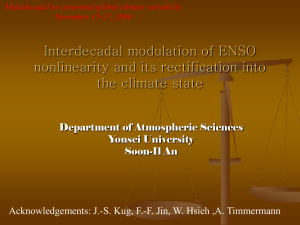 Decadal modulations of ENSO nonlinearity