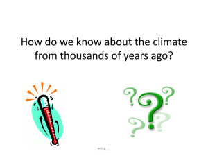 How do we know about climate from thousands of years ago?