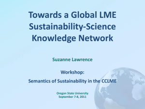 Towards a Global LME Sustainability Knowledge Network