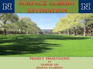 Surface albedo measurements