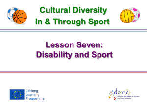 Lesson 7 Disability and Sport 3.2