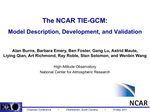 NCAR/TIEGCM - High Altitude Observatory