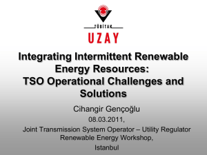 Integrating Intermittent Renewable Energy Resources: TSO