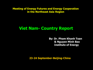 Overview of Vietnam`s Energy Sector - Nautilus Institute for Security