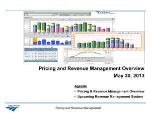 Amtrak Pricing and Revenue Management Overview: Sheryl