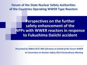 Presented - Forum of the State Nuclear Safety Authorities of the