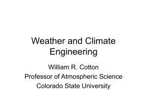 Abstract of Wx and Climate Engineering Talk
