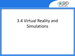 3.4 Virtual reality and simulations