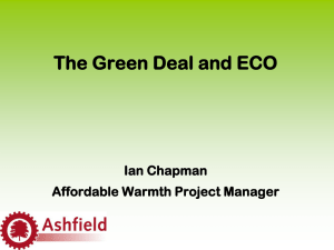 The Green Deal and ECO