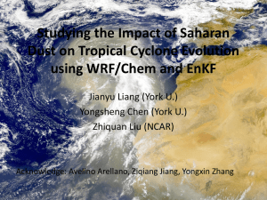 Studying the Impact of Saharan Dust on Tropical Cyclone Evolution