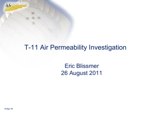 T-11 Air Permeability Investigation