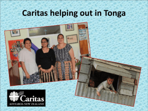 Caritas helping out in Tonga