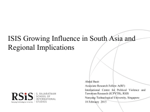 ISIS Growing Influence in South Asia and Regional Implications