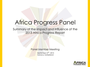presentation - Africa Progress Panel