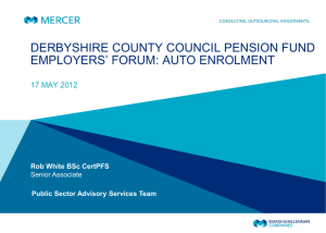 Mercer slides - auto enrolment, May 2012