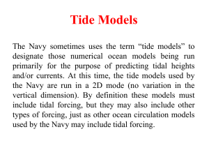 Tide Models - NPS Department of Oceanography