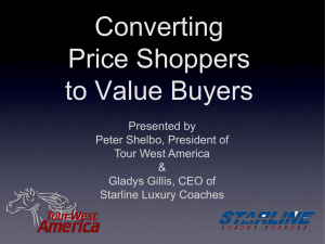 Converting Price Shoppers to Value Shoppers