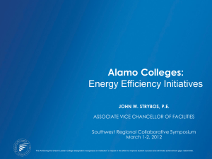 Energy Conservation at Alamo Colleges