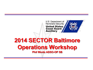 2014 Sector Baltimore Operations workshop