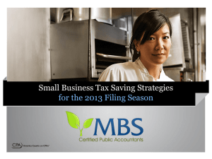 Tax Saving Strategies for Small Businesses