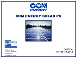 CCM Energy Solar PV Program