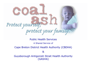 Coal Ash - Guysborough Antigonish Strait Health Authority