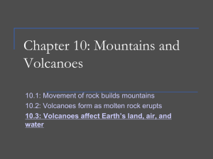 10.3: Volcanoes affect Earth`s land, air, and water