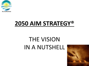 2050 AIM STRATEGY VISION IN A NUTSHELL