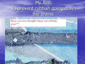 My Aim: To prevent rubbish going down the drains.