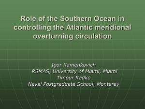 Role of the Southern Ocean in controlling the Atlantic