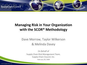 Managing Risk in Your Organization with the SCOR