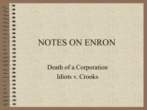 NOTES ON ENRON