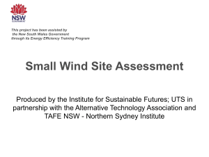 Small Wind Site Assessment - Office of Environment and Heritage