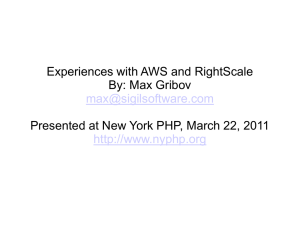PHP in the Cloud with AWS and RightScale