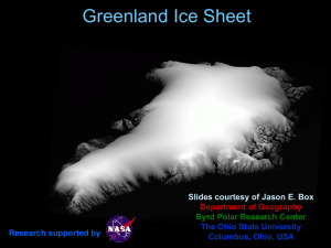 Greenland Ice Sheet - Atmospheric Sciences at UNBC