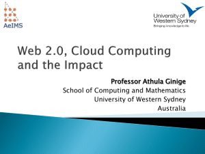 Web 2.0, Cloud Computing and the Impact