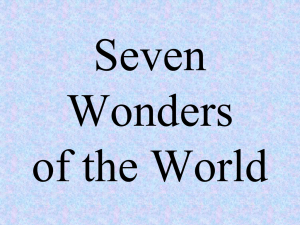New seven Wonders of the World
