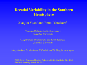 Decadal variability in the southern hemisphere - Lamont