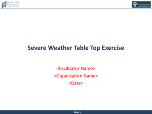 Severe Weather Tabletop Exercise