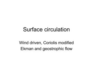Lecture 14b: Ocean Circulation