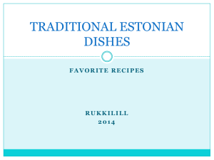 Traditional estonian dishes