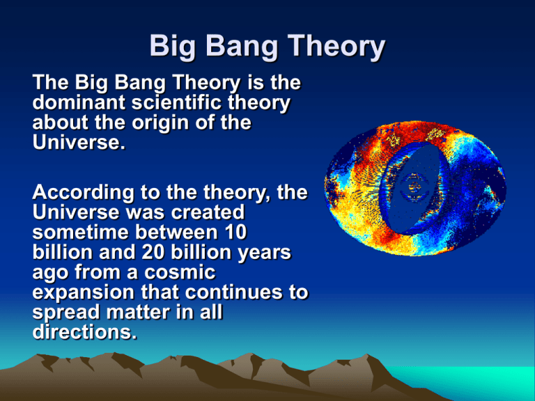 the big bang theory scientific research