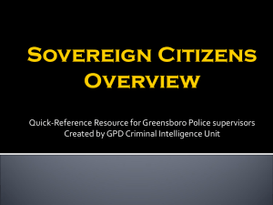 Sovereign Citizens Overview